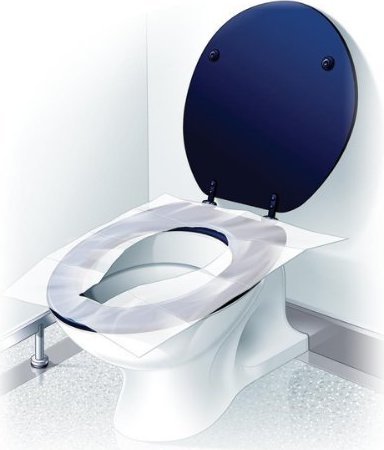 5018404005205 Travel Blue Disposable Toilet Seat Covers White One Size - Public Restrooms Have Toilet Seat Covers
