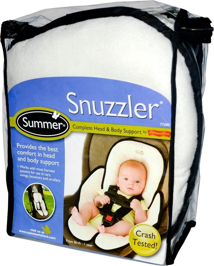 Summer Infant Snuzzler Infant Support for Car Seats and Strollers Velboa Pink 