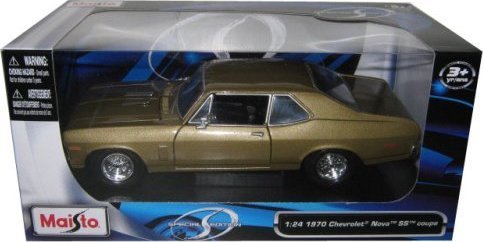 1970 Chevrolet Nova SS Brown 1:24 Diecast Model Car by Maisto