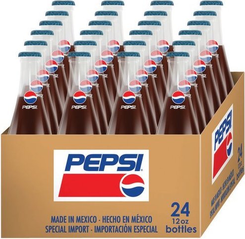 Mexican Pepsi Cola 12-12oz (355ml) Glass Bottles Mexico.