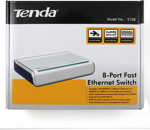 Tenda S108 8-Port Unmanaged 8-Port 10/100Mbps Fast Ethernet Switch 