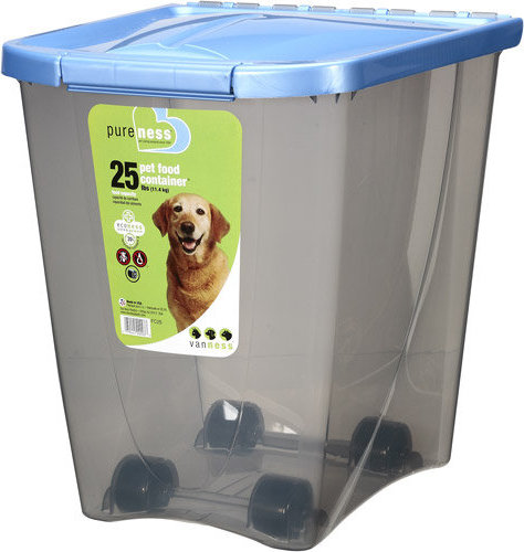 79441009033 Pureness 25 Pound Food, Large Dog Food Storage Container On Wheels