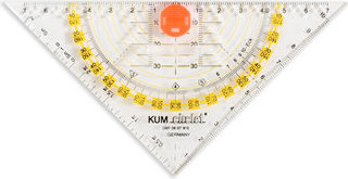 Kum 209.12.01 16cm PMMA Crystal Clear Acrylic Compass Triangle