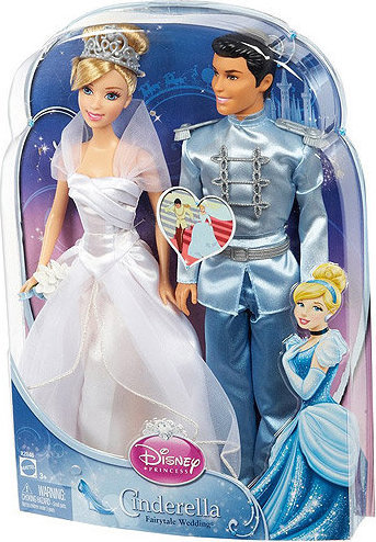Prince Charming Fairytale Wedding Dolls Set, Cinderella And Prince Charming Wedding