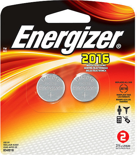 39800066091 Energizer Watch/Electronic Batteries, 3 Volts, 2016, 2 