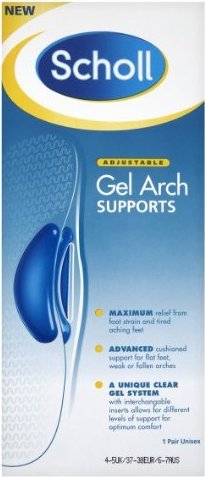 scholl adjustable gel arch supports