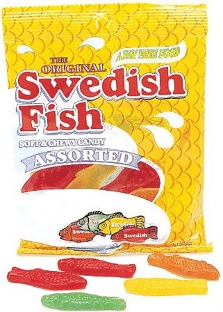 70462098662 Cadbury Adams USA The Original Swedish Fish, Assorted, 5-Ounce  Bags (Pack of 12)