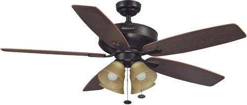 671961102081 52 Honeywell Hamilton Ceiling Fan Oil Rubbed Bronze