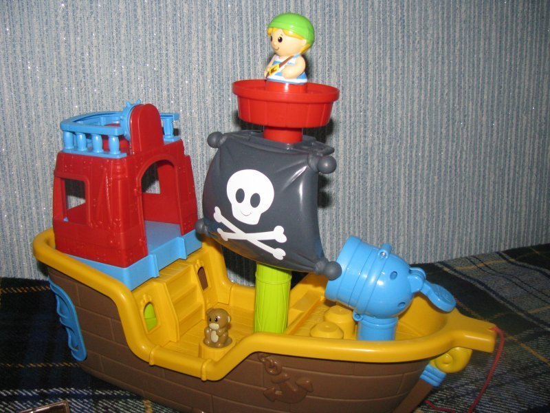 MEGA Bloks Pull Along Musical Pirate Ship 6611very Tested Working Complete for sale online 