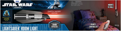 Star Wars Science Darth Vader Remote Control Lightsaber Room Light 