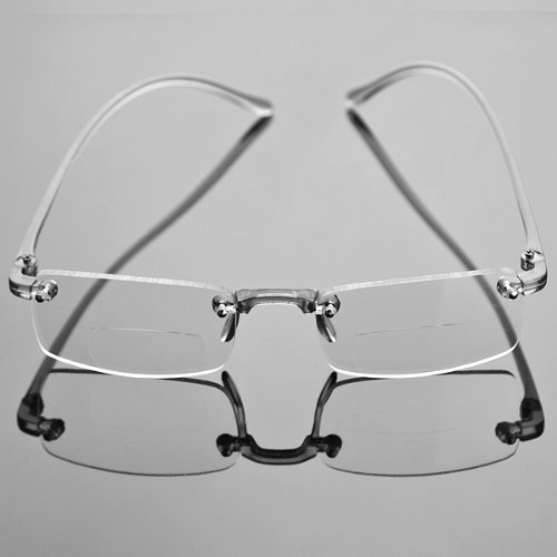 9300663463312 Lightweight Bifocal Rimless Frameless Reading Glasses ...