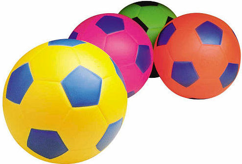 POOF Foam Soccer Ball Assorted Colors 7.5-Inch 