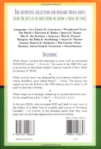 768821208653 9781579120863 5087 Trivia Questions Answers Hardcover