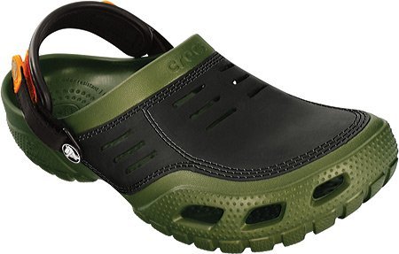 green and black crocs