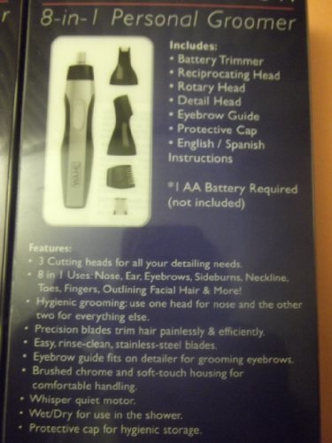 wahl ear nose and brow trimmer instructions