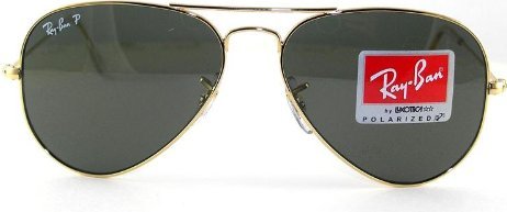 ray ban rb3025 aviator sunglasses gold frame crystal green lens