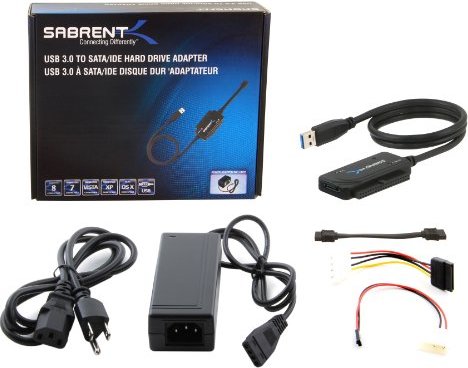 USB 3.0  to  2.5"/ 3.5"  SATA IDE Hard Drive Adapter with power supply Sabrent 