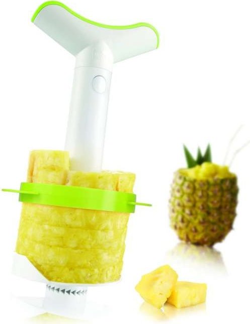 8714793486225 Vacuvin Pineapple Slicer & Wedger J-Hook Plastic 