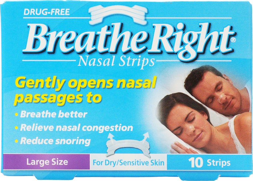 757145006106, 5037015101113 Breathe Right Nasal Strips Clear Large 10 STRIPS