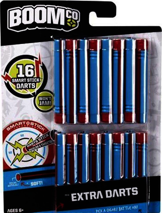 16 pack BOOMCo Black with Blue Stripe Extra Darts