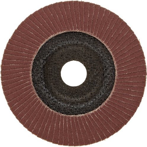 PFERD Polifan PSF Abrasive Flap Disc 4-1/2 Dia. Phenolic Resin Backing Round Hole Aluminum Oxide 120 Grit Pack of 1 Type 27