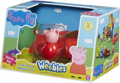 5029736051211 Peppa Pig Weebles Push Along Wobbily Car (Dispatched 