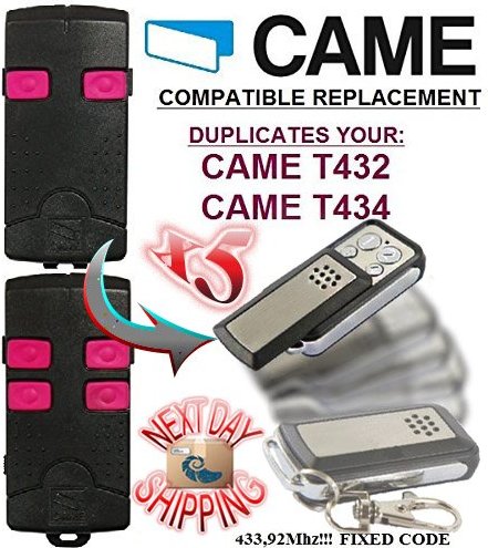 CAME T432 T434 garage door gate Universal remote control 433.92 keyring size