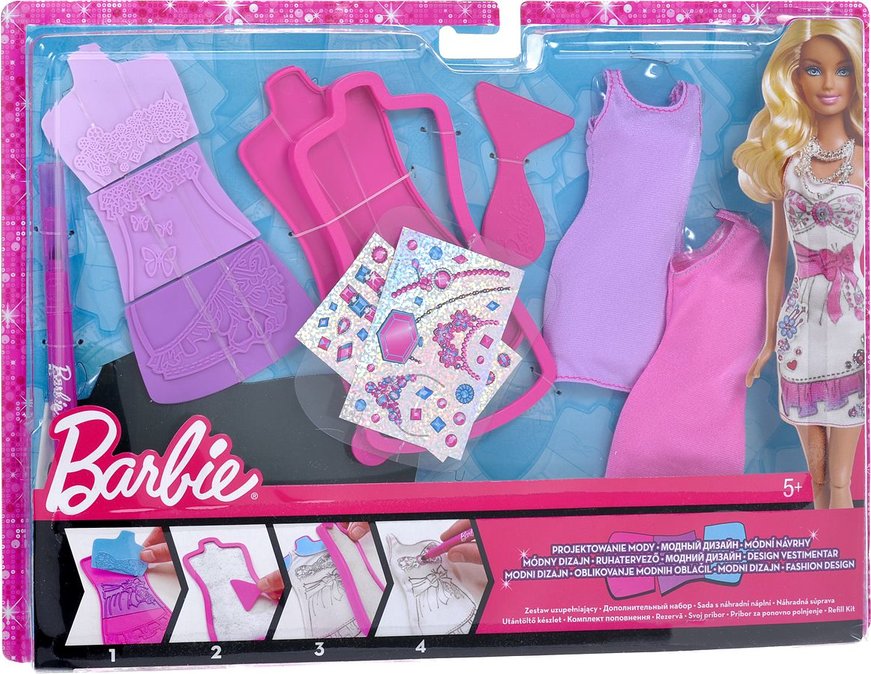 746775167219 Barbie Fashion Design Plates Glam Extension Pack X7894