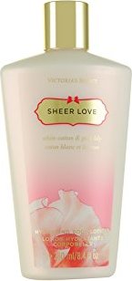 victoria secret white cotton and pink lily