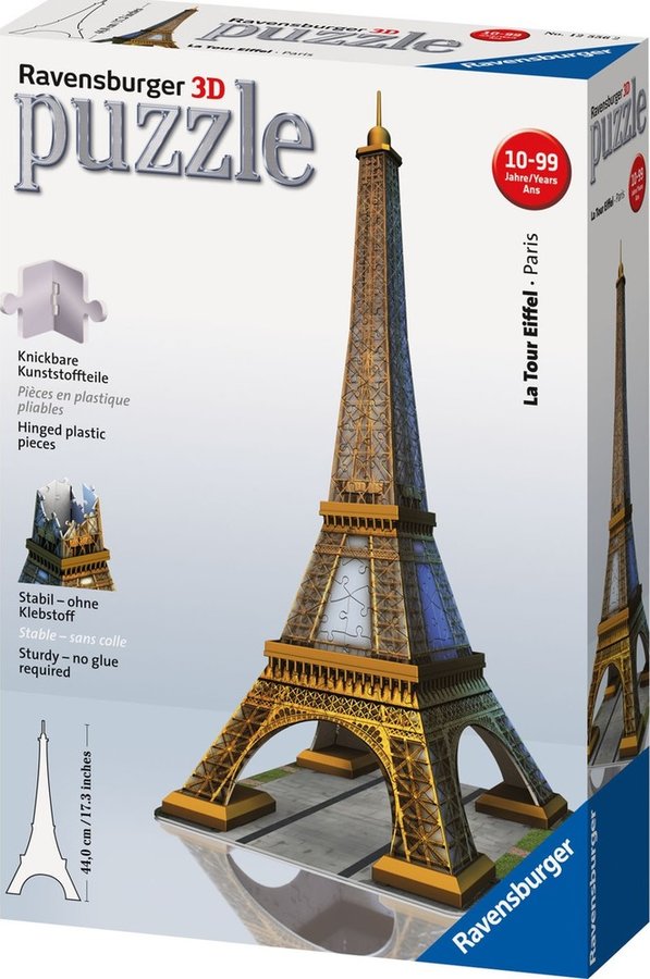 Ravensburger 12556 Puzzle 3D Building Tour Eiffel 216 pezzi 