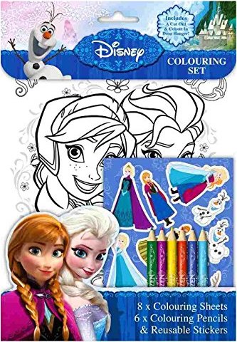 DISNEY FROZEN 2 Colouring Activity Set With Pencils Stickers & Colouring Sheets 