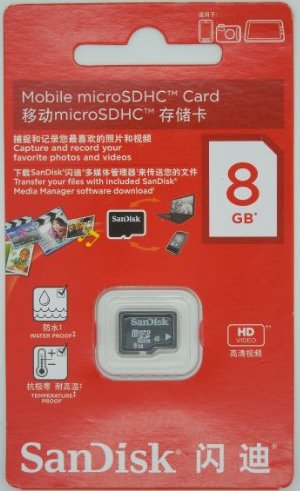 619659071318 San Disk 8GB Mobile MicroSD High capacity flash 