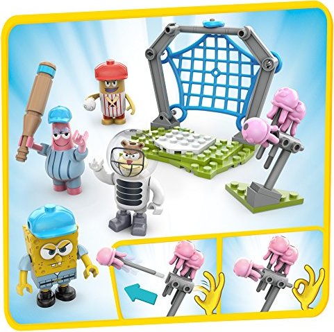 Mega Bloks Spongebob Squarepants Jellyfish Baseball Building Playset