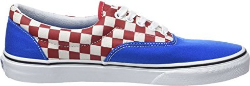 vans era 2 tone checkered blue & white skate shoes