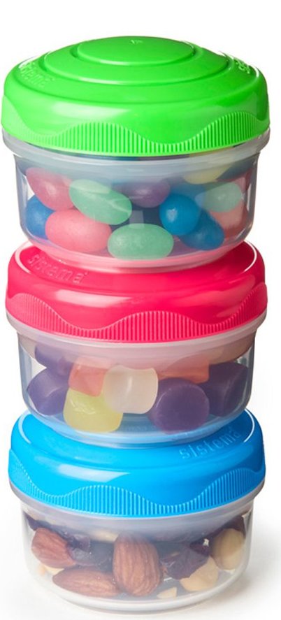 4.3 oz. Lot Of 2-Sistema To Go Collection Mini Bites Small Storage Containers 